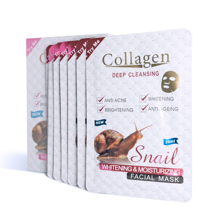 Pei Mei Snail Collagen Face Masks - 10x25ml