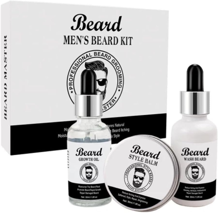 3 Piece Men's Beard Grooming Kit