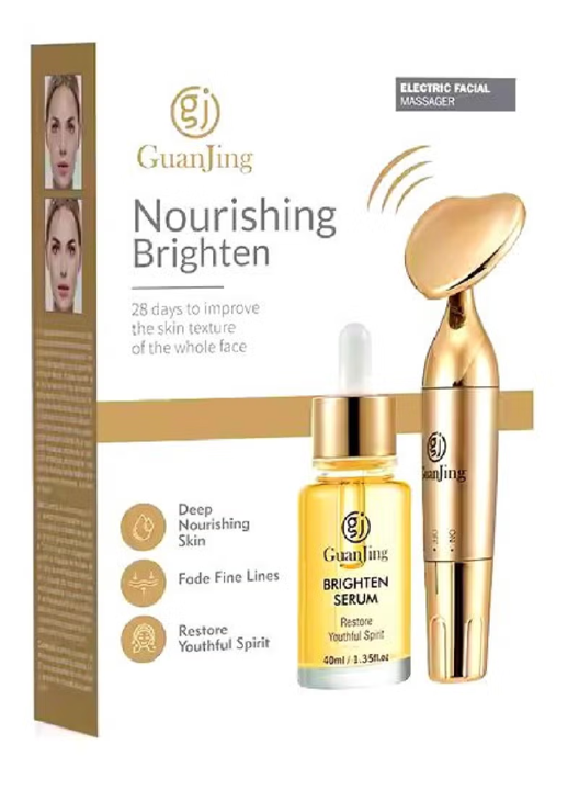 GuanJing Electric Facial Massager & Brighten Face Serum - 50g