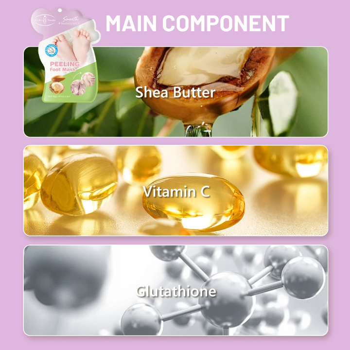 Aichun Beauty Peeling Foot Mask (1 Pair) - Shea Butter