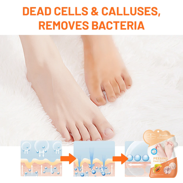 Aichun Beauty Peeling Foot Mask (1 Pair) – Papaya & Niacinamide