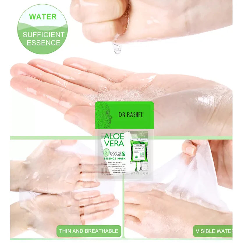 Pack of 5 - Dr. Rashel Aloe Vera Soothe Smooth & Essence Mask