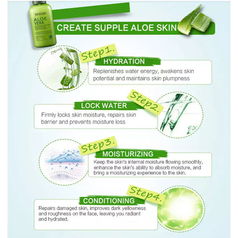 Dr. Rashel Aloe Vera Soothing & Moisture Cleansing Milk Skin Natural Smooth & Refreshing