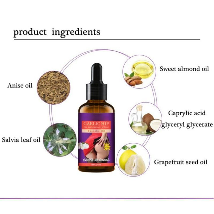 Aichun Beauty Garlic Hip Enlargement Essential Lifting Oil - 30ml