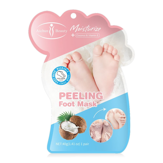 Aichun Beauty Peeling Foot Mask (1 Pair) – Coconut & Vitamin E