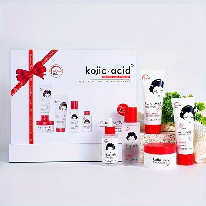 GuanJing Beauty Kojic Acid Skin Care Series 5 Piece Set
