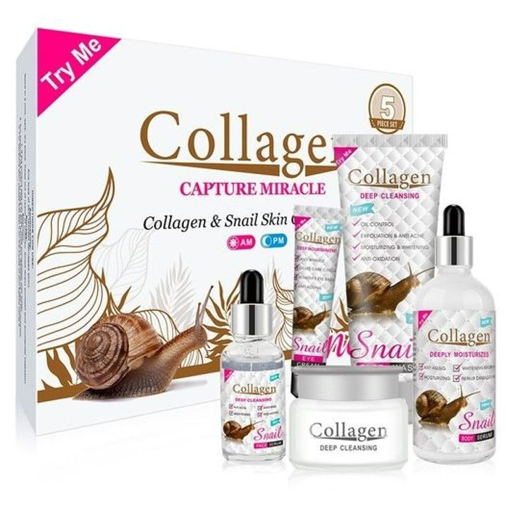 Pei Mei Snail Collagen Skin Care Set - 5-Piece
